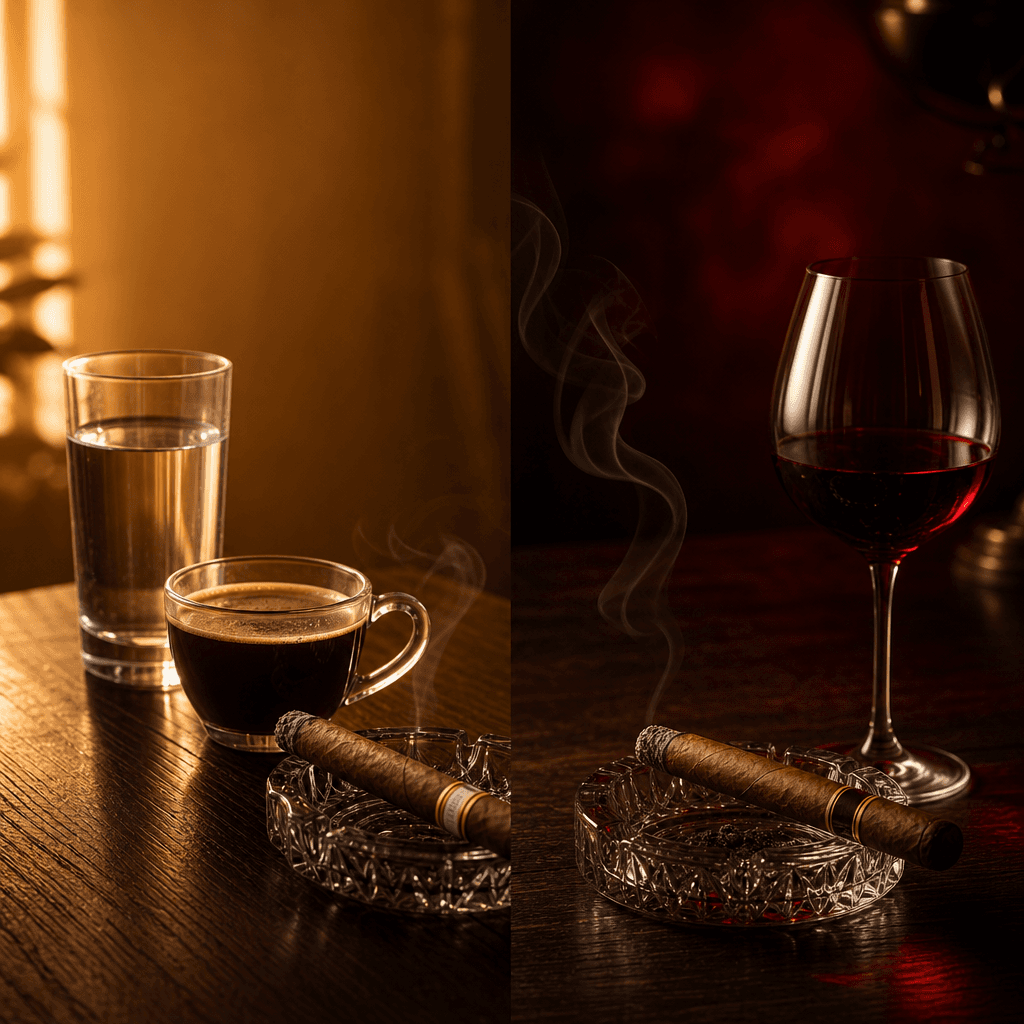 雪茄配飲料 101:咖啡、紅酒、水的基礎搭配