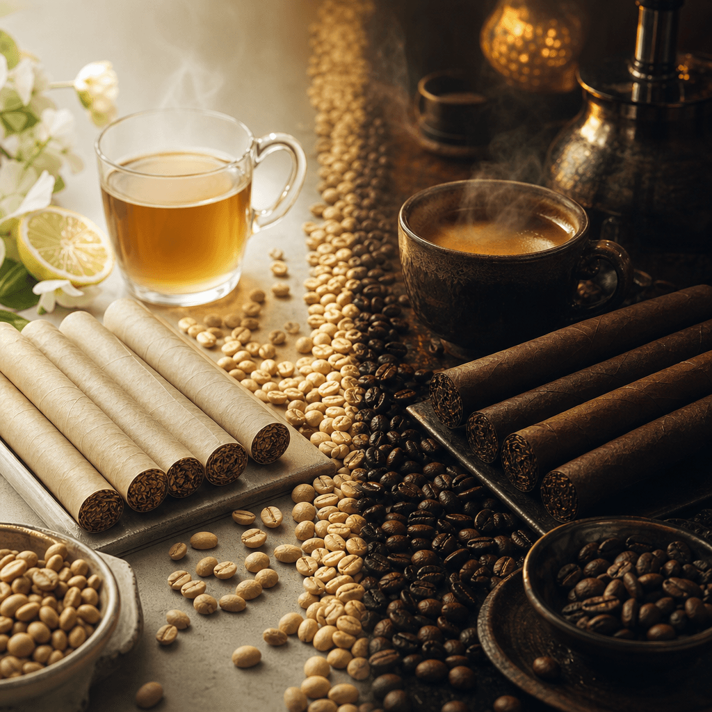 咖啡烘焙度完整解析:淺中深焙的風味分水嶺,對應雪茄濃度的搭配公式