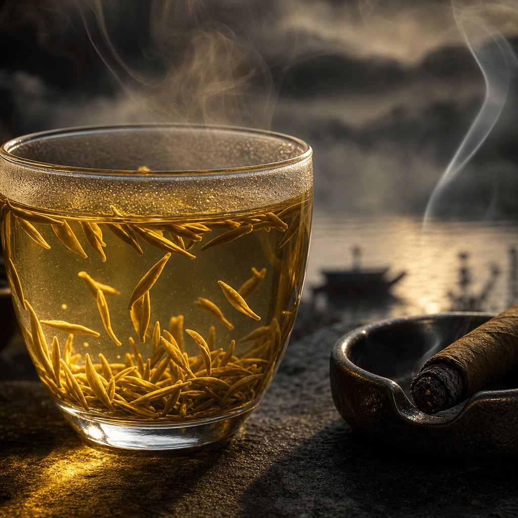 君山銀針黃茶悶黃工藝:六大茶類最稀有的一味,搭配 San Cristóbal El Príncipe 的小品精緻