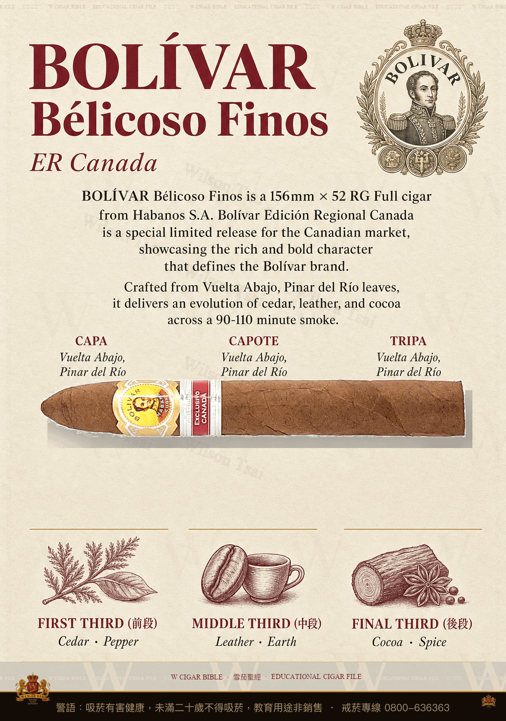 Bolívar Bélicoso Finos · ER Canada · 玻利瓦