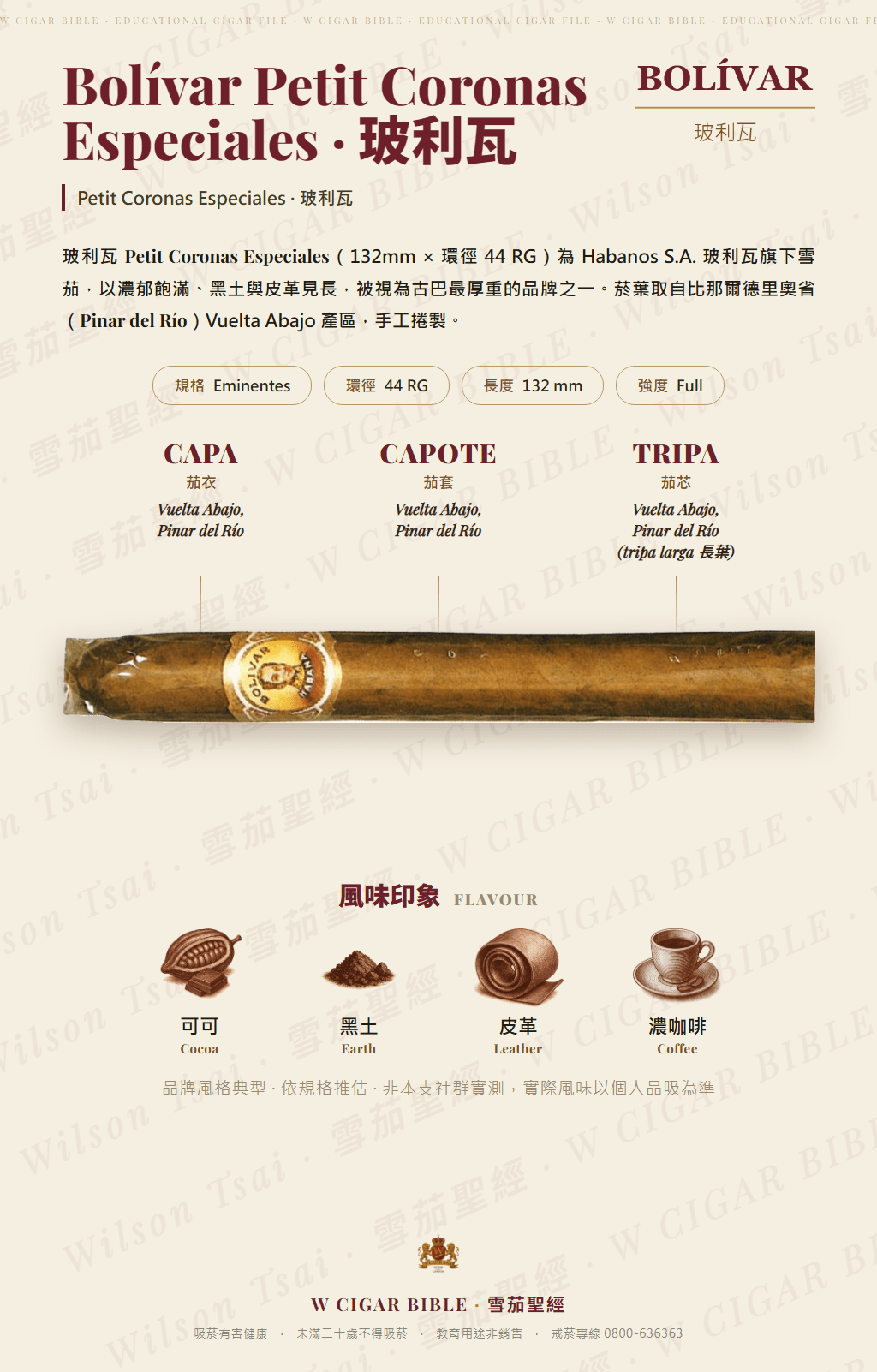 Bolívar Petit Coronas Especiales · 玻利瓦