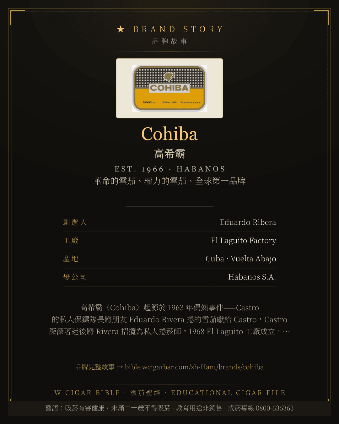 Cohiba · 高希霸 品牌故事