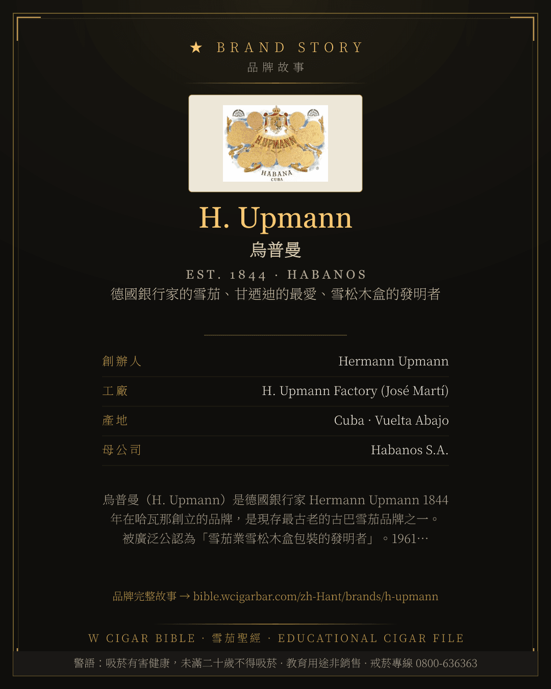 H. Upmann · 烏普曼 品牌故事