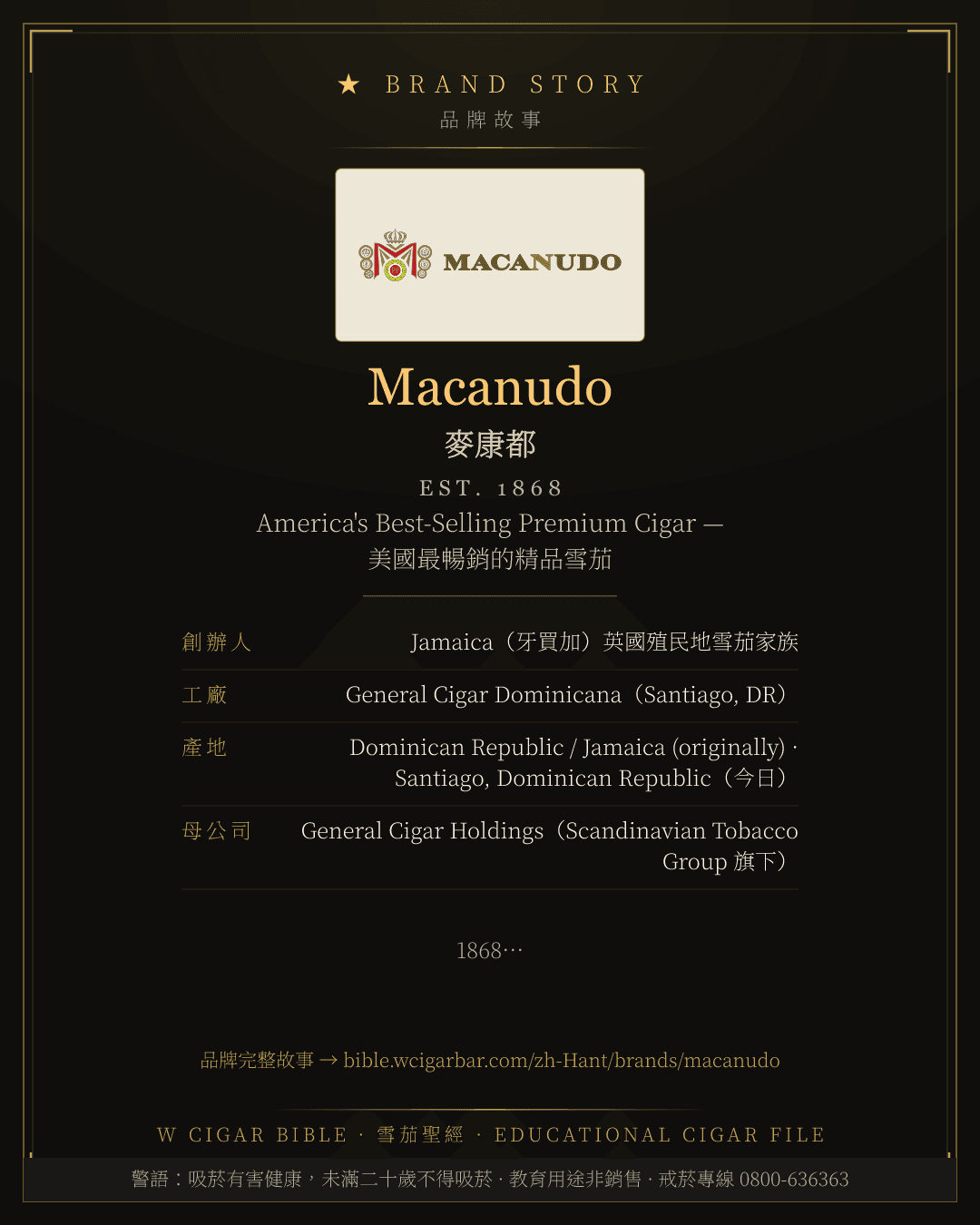 Macanudo · 麥康都 品牌故事