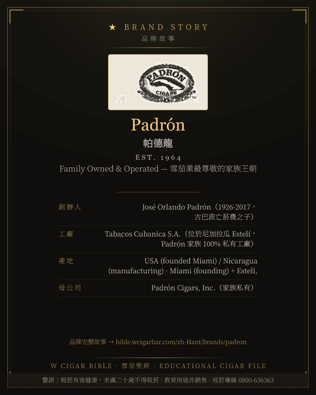 Padrón · 帕德龍 品牌故事