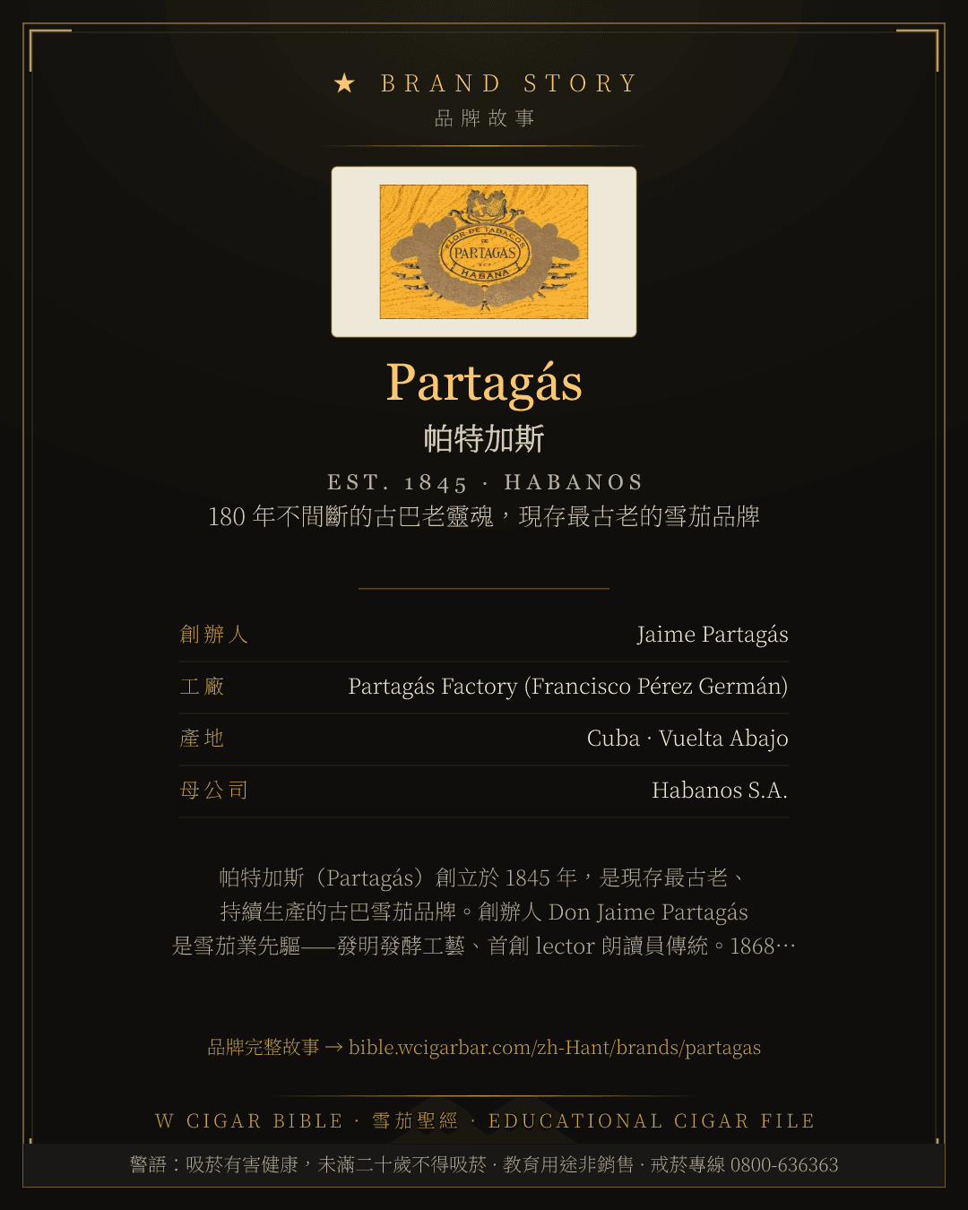 Partagás · 帕特加斯 品牌故事