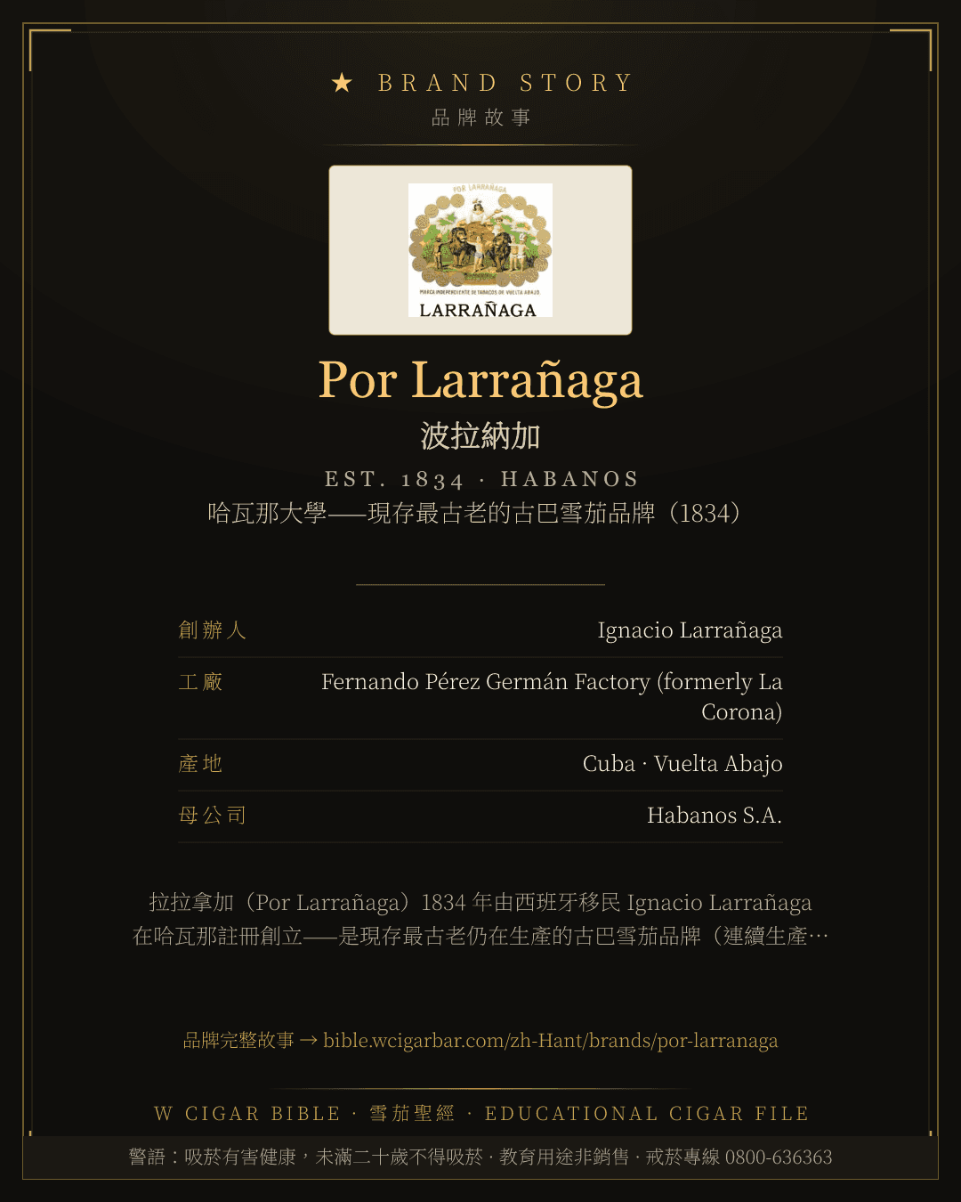 Por Larrañaga · 波拉納加 品牌故事