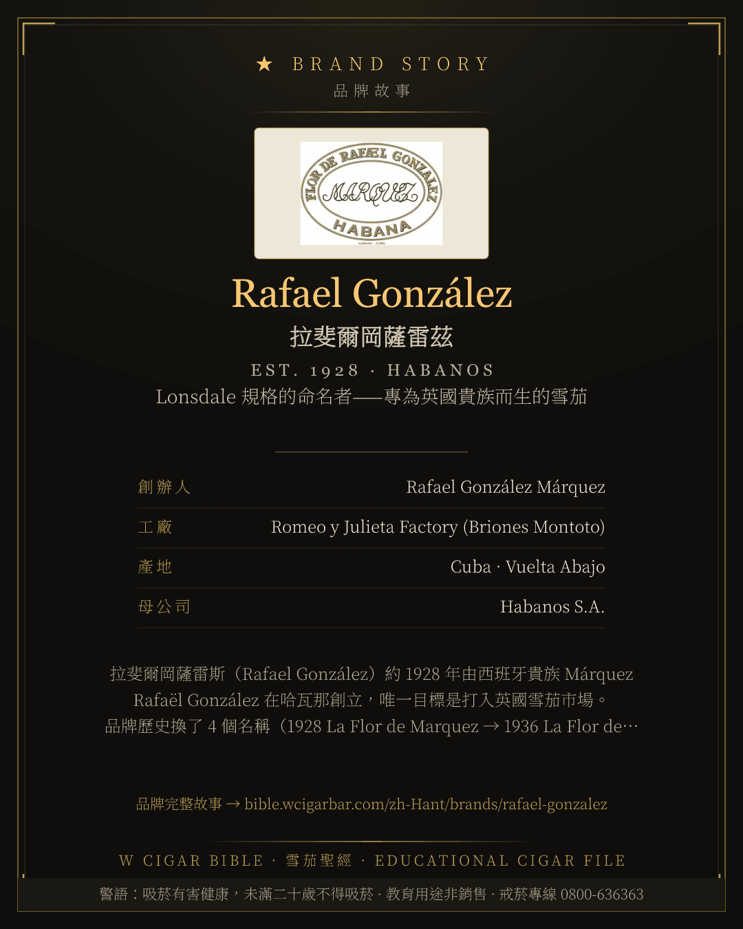Rafael González · 拉斐爾岡薩雷茲 品牌故事