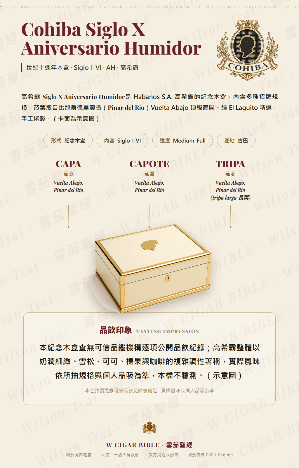 Cohiba Siglo X Aniversario Humidor · AH · 高希霸
