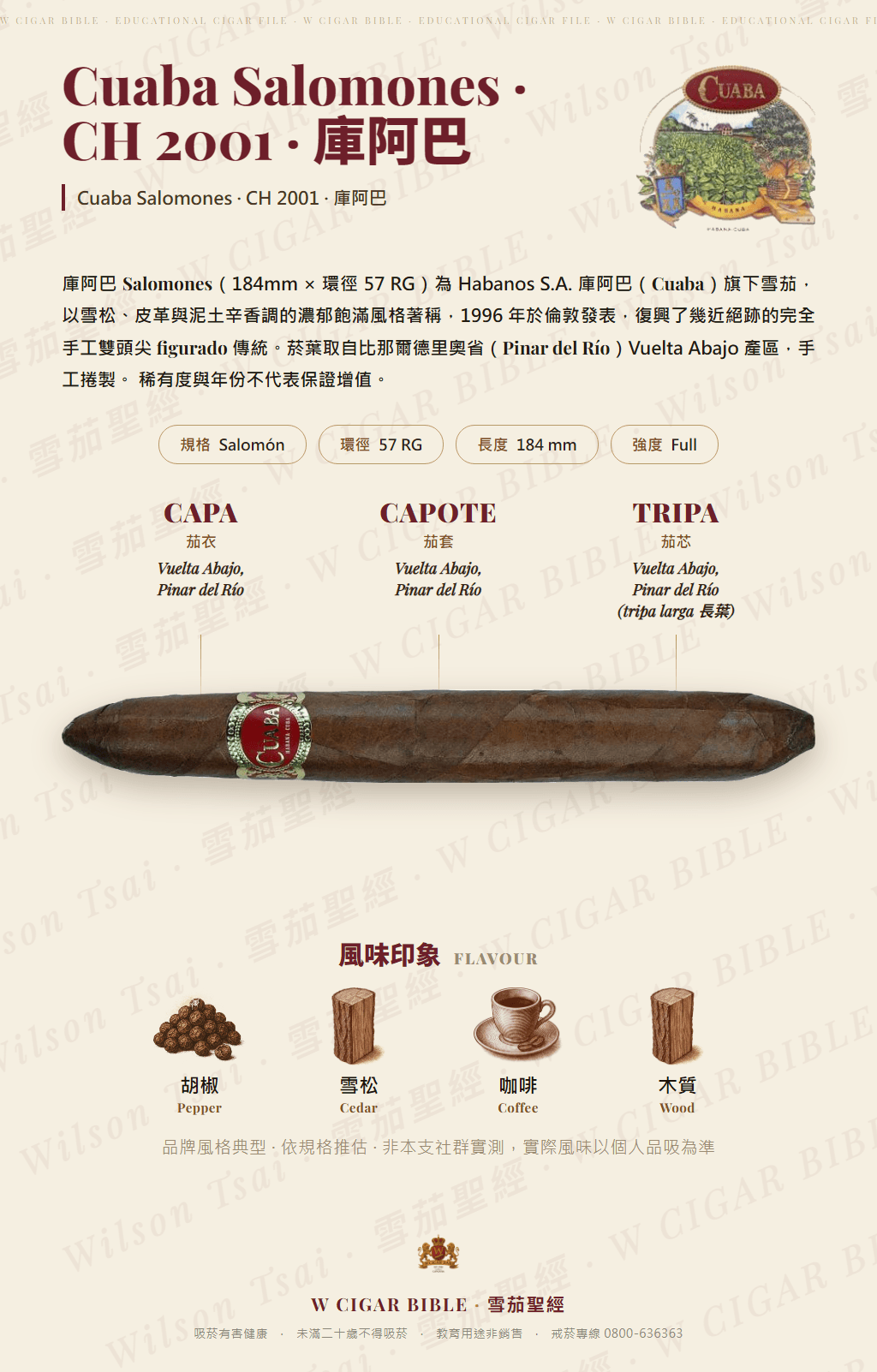 Cuaba Salomones · CH 2001 · 庫阿巴