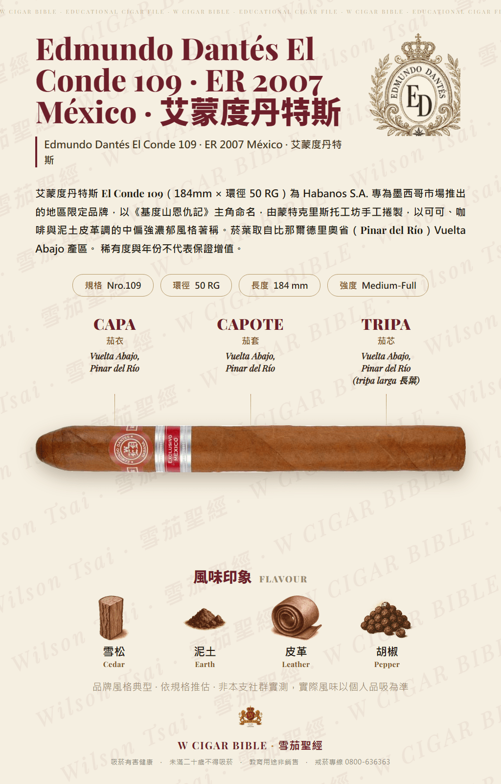 Edmundo Dantés El Conde 109 · ER 2007 México · 艾蒙度丹特斯