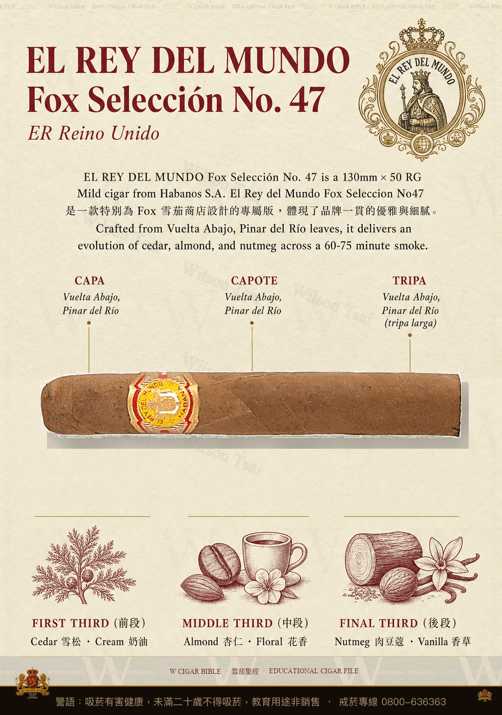 El Rey Del Mundo Fox Selección No. 47 · J.J. Fox 英國特選 · 世界之王