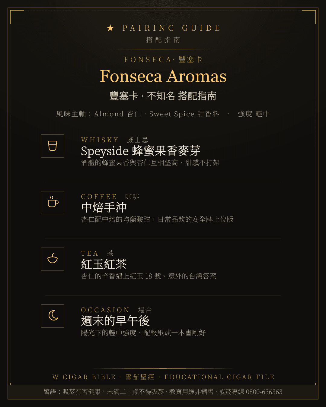 Fonseca Aromas 搭配指南 · 豐塞卡