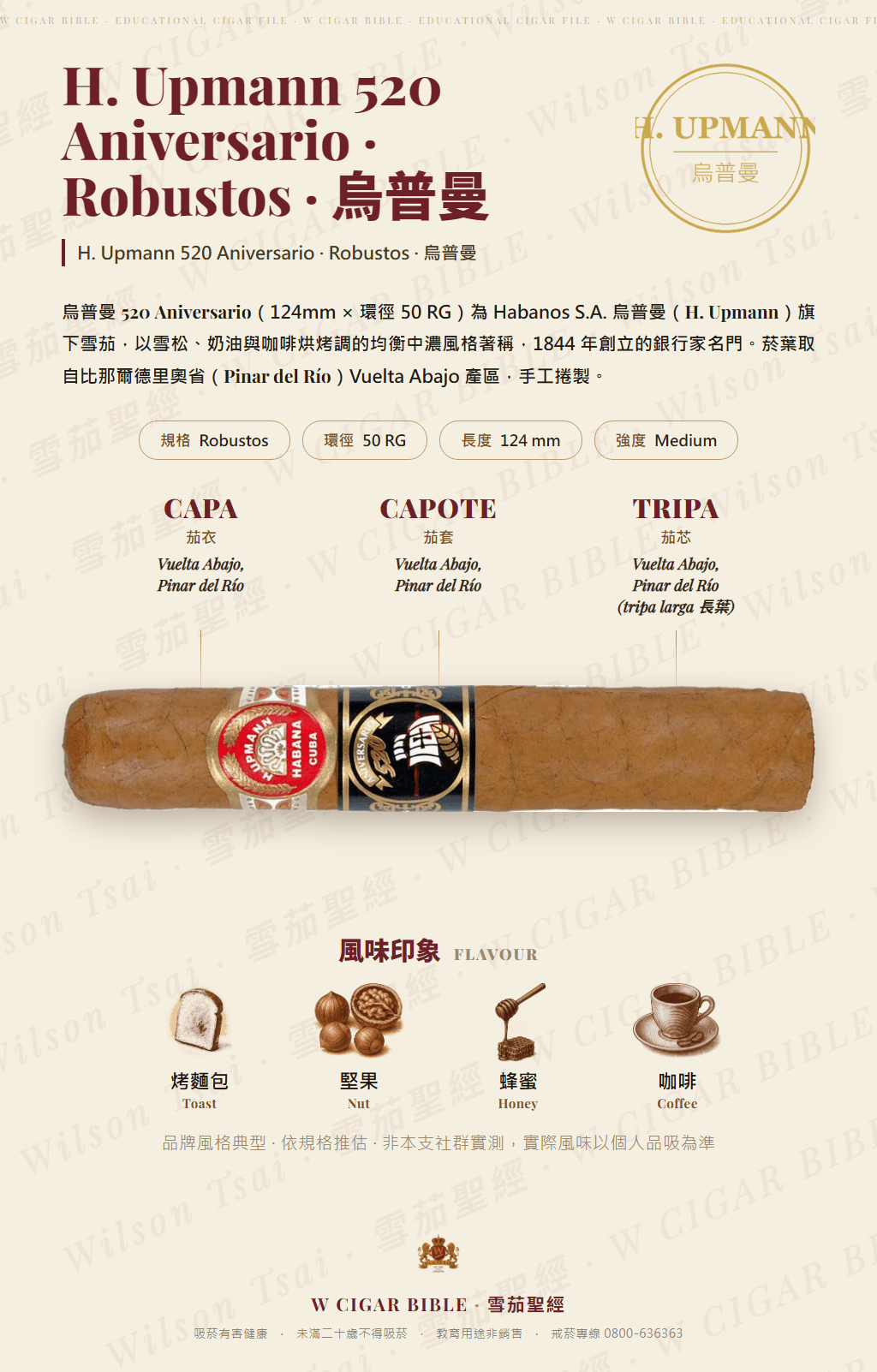 H. Upmann 520 Aniversario · Robustos · 烏普曼