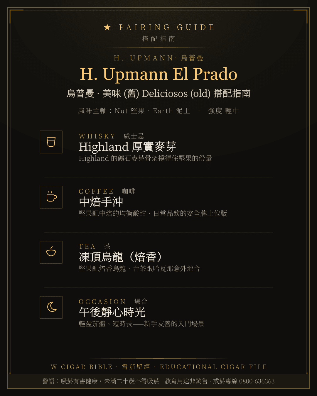 H. Upmann El Prado 搭配指南 · 烏普曼