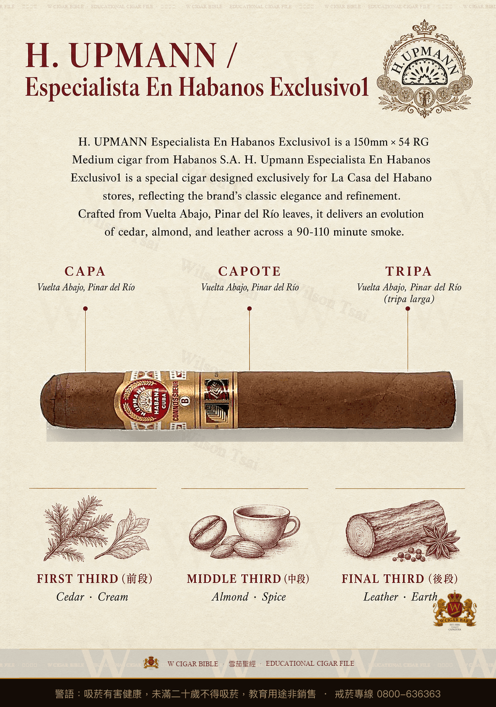 H. Upmann Especialista En Habanos Exclusivo · LCDH · 烏普曼