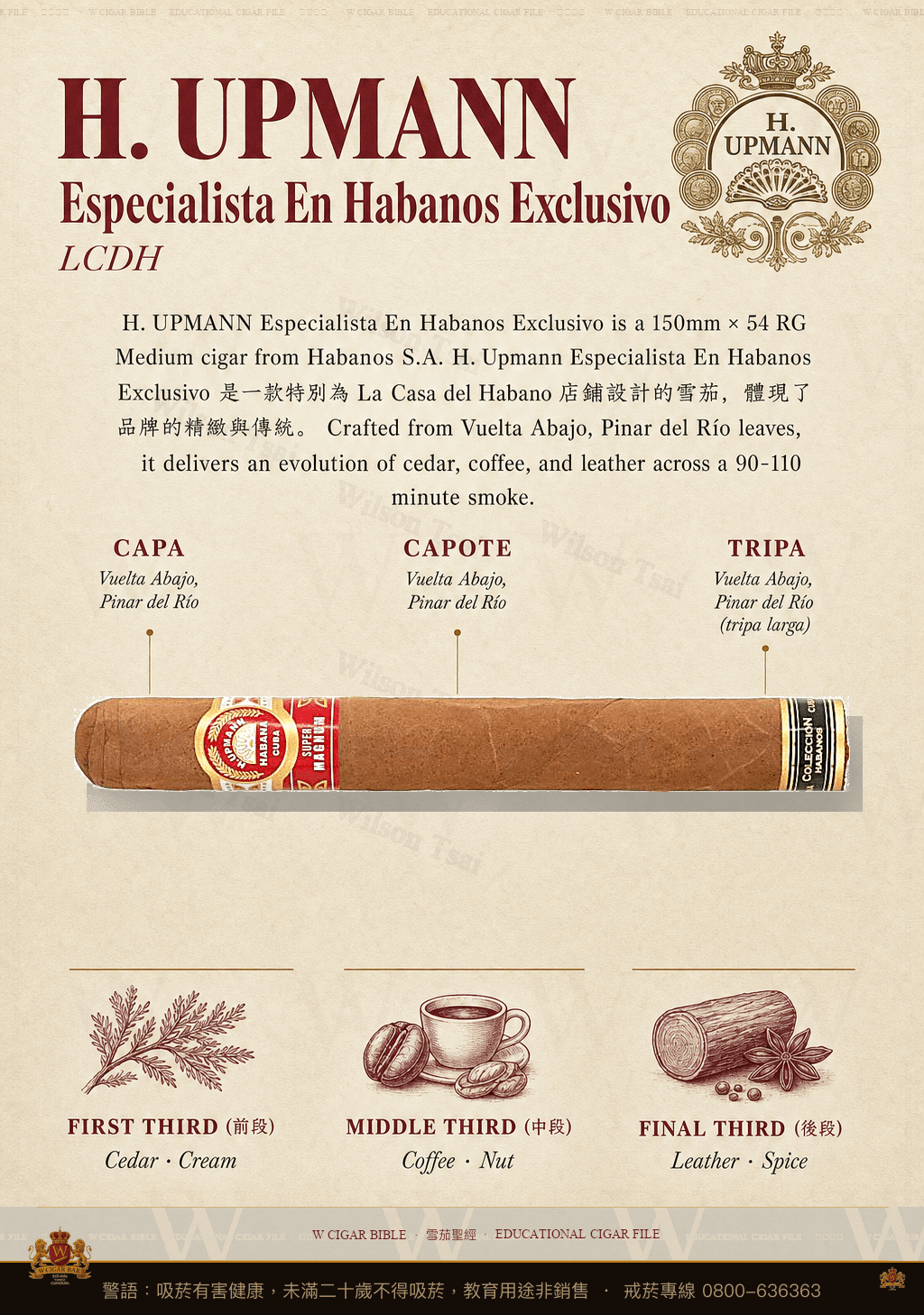 H. Upmann Especialista En Habanos Exclusivo · LCDH · 烏普曼