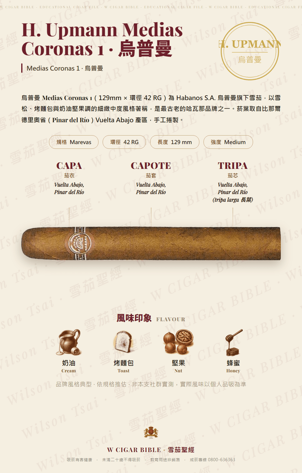 H. Upmann Medias Coronas 1 · 烏普曼