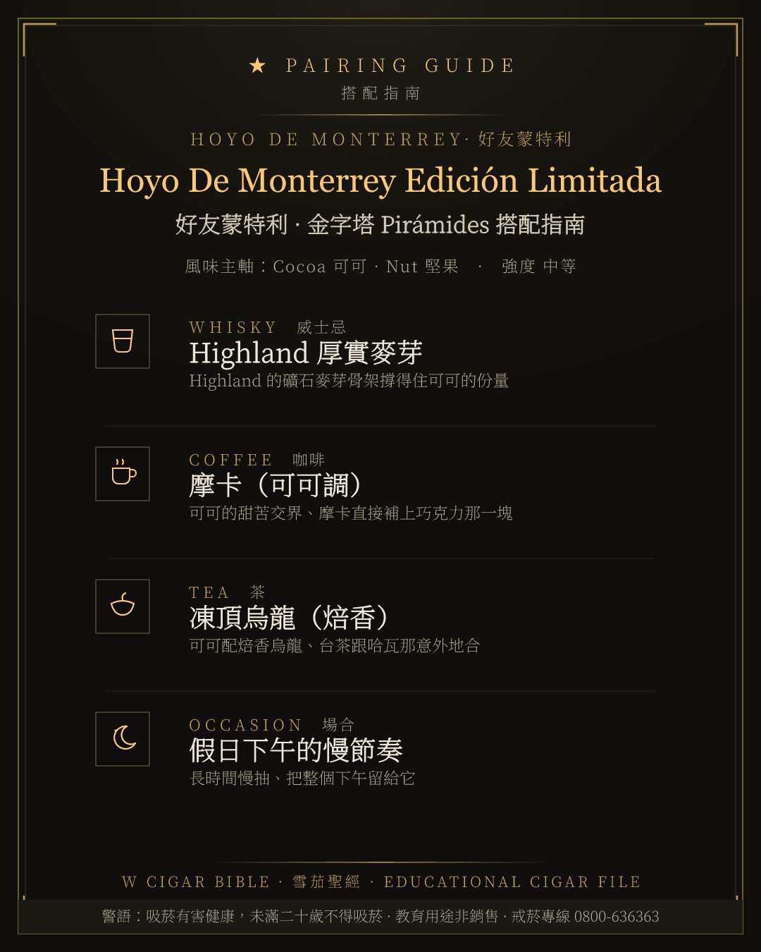 Hoyo De Monterrey Edición Limitada 搭配指南 · 好友蒙特利