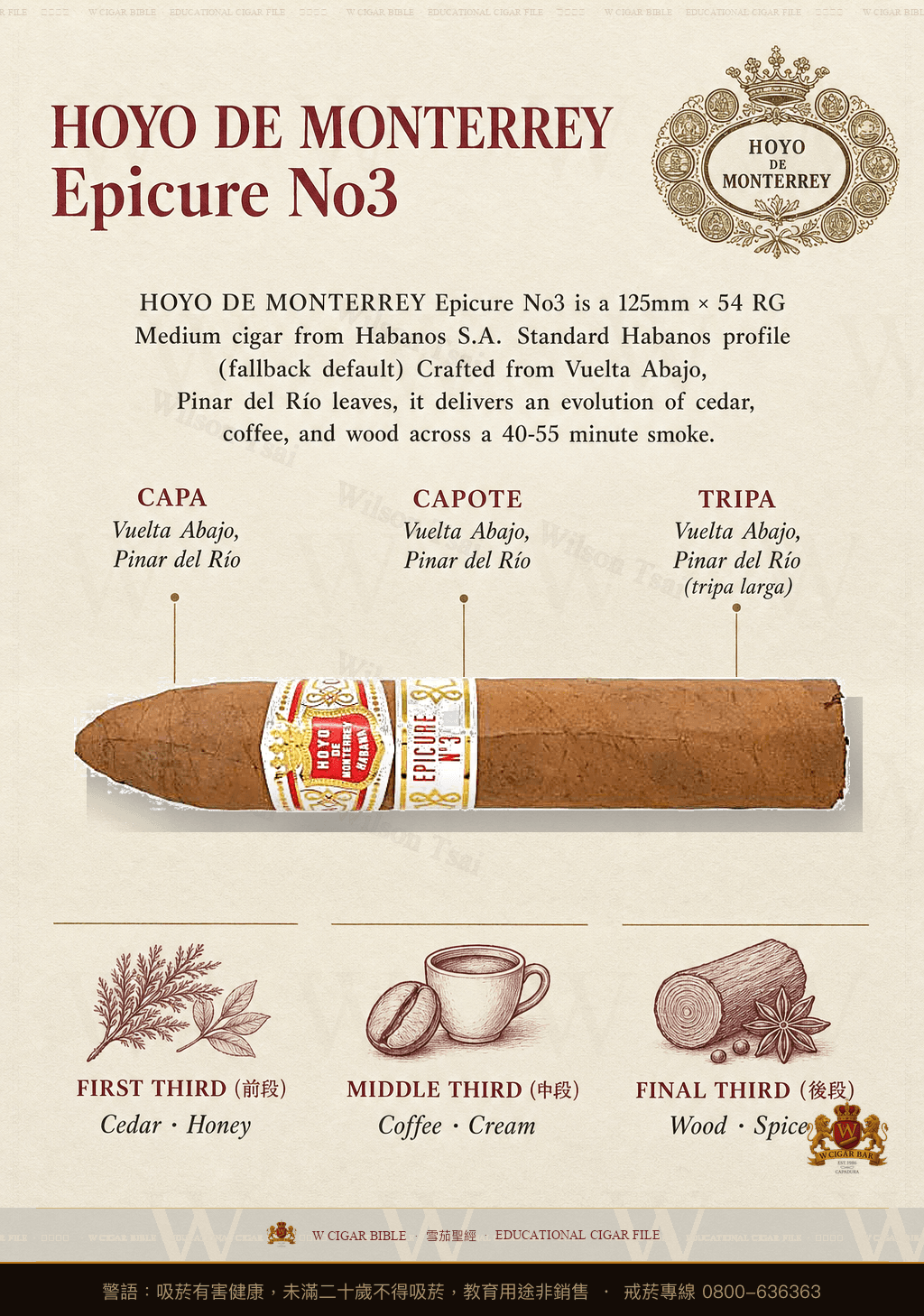 Hoyo de Monterrey Epicure No. 3 · 好友蒙特利