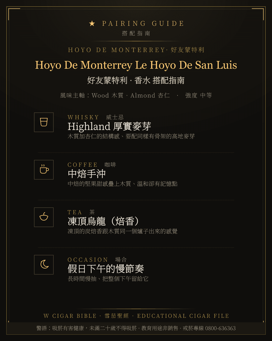 Hoyo De Monterrey Le Hoyo De San Luis 搭配指南 · 好友蒙特利