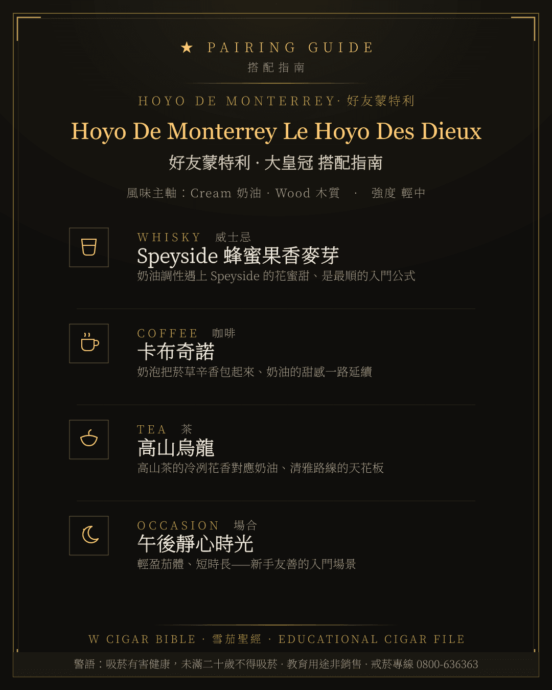 Hoyo De Monterrey Le Hoyo Des Dieux 搭配指南 · 好友蒙特利