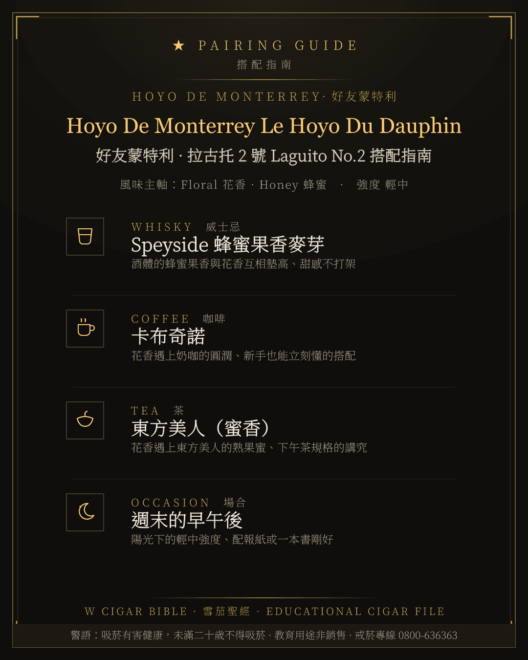Hoyo De Monterrey Le Hoyo Du Dauphin 搭配指南 · 好友蒙特利