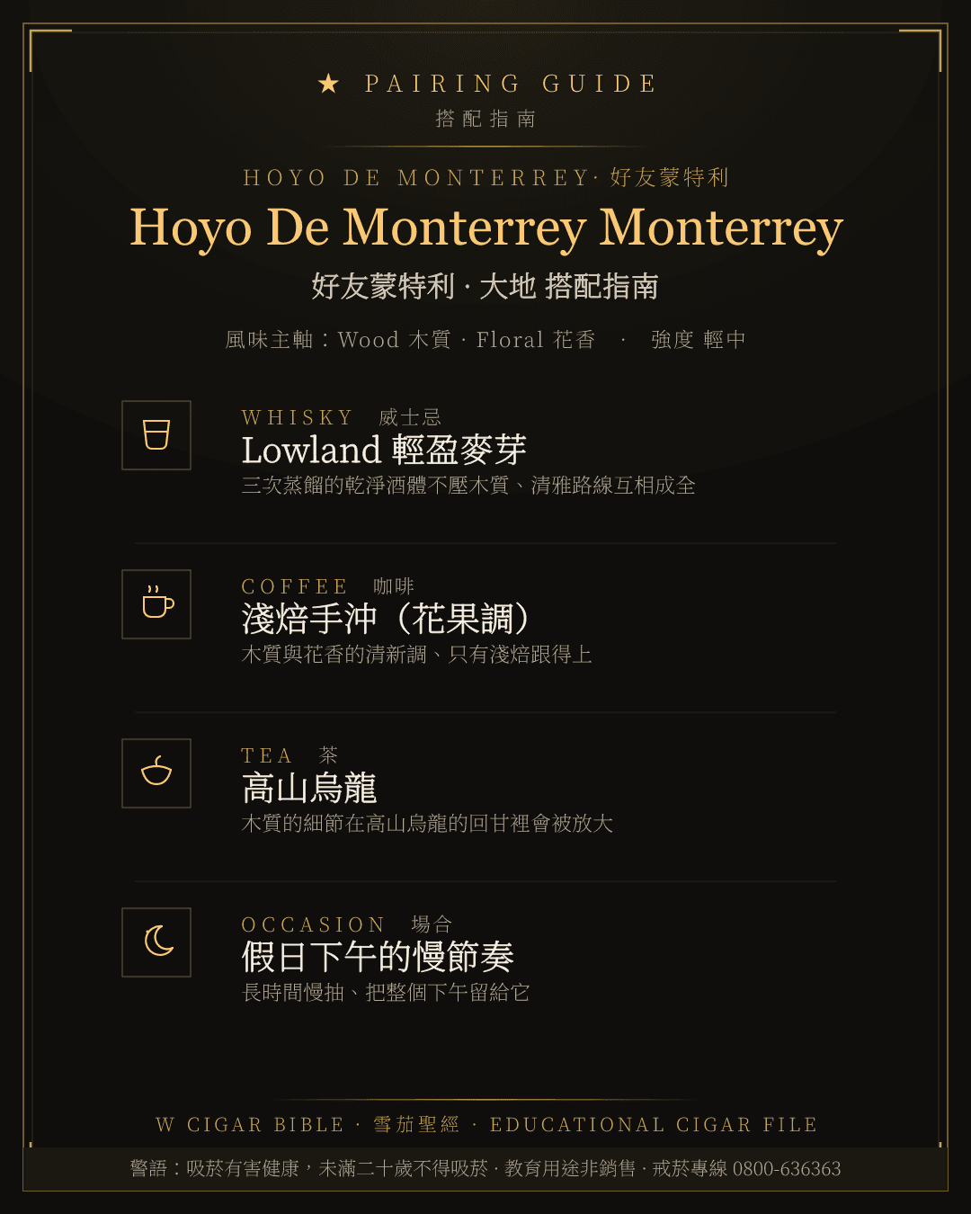 Hoyo De Monterrey Monterrey 搭配指南 · 好友蒙特利