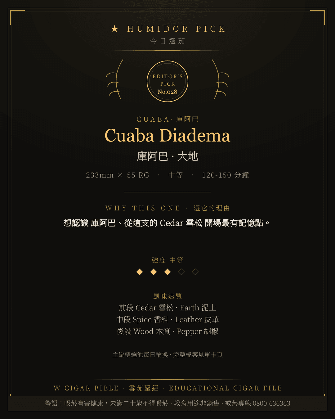 Cuaba Diadema · 庫阿巴 總編輯精選
