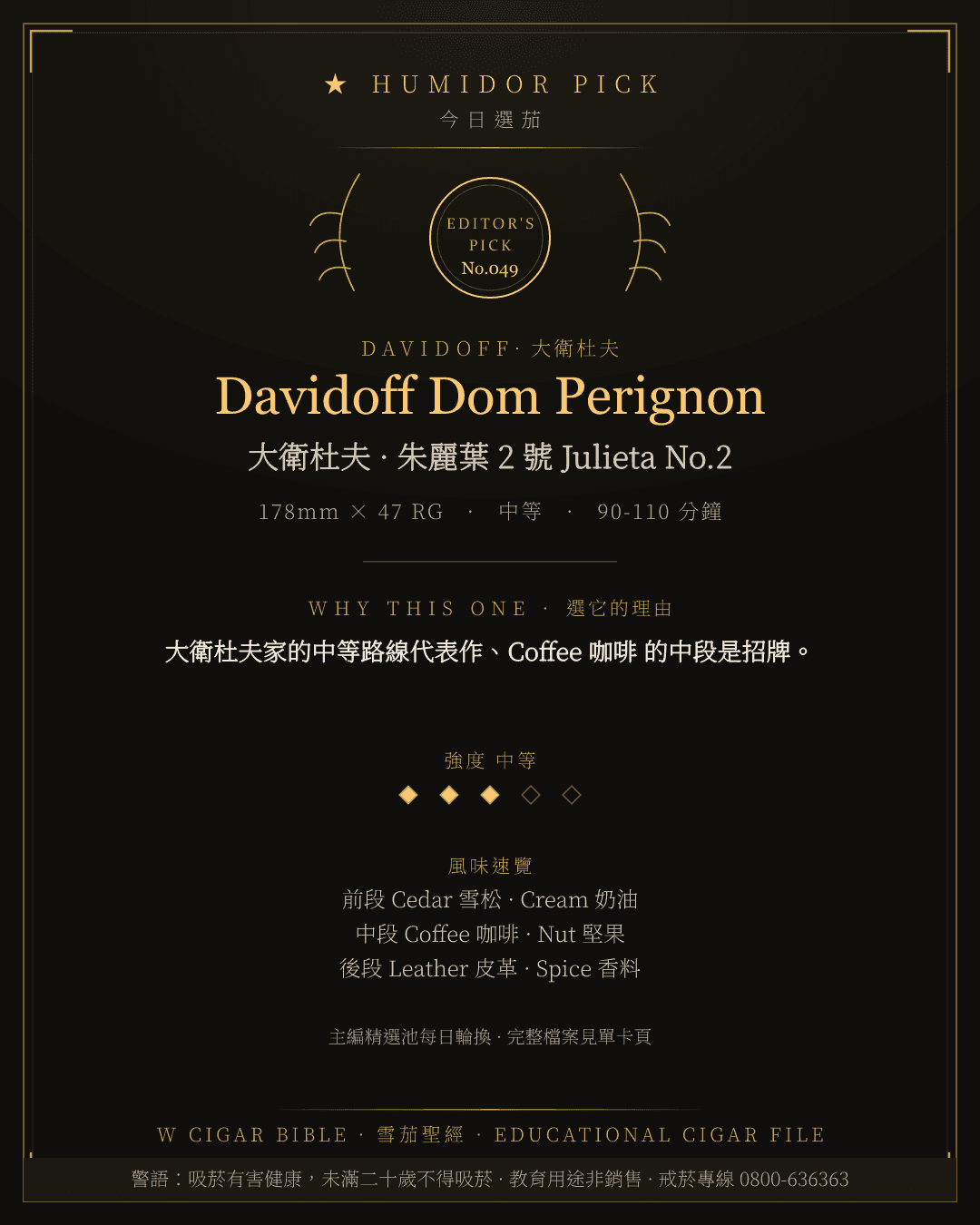 Davidoff Dom Perignon · 大衛杜夫 總編輯精選