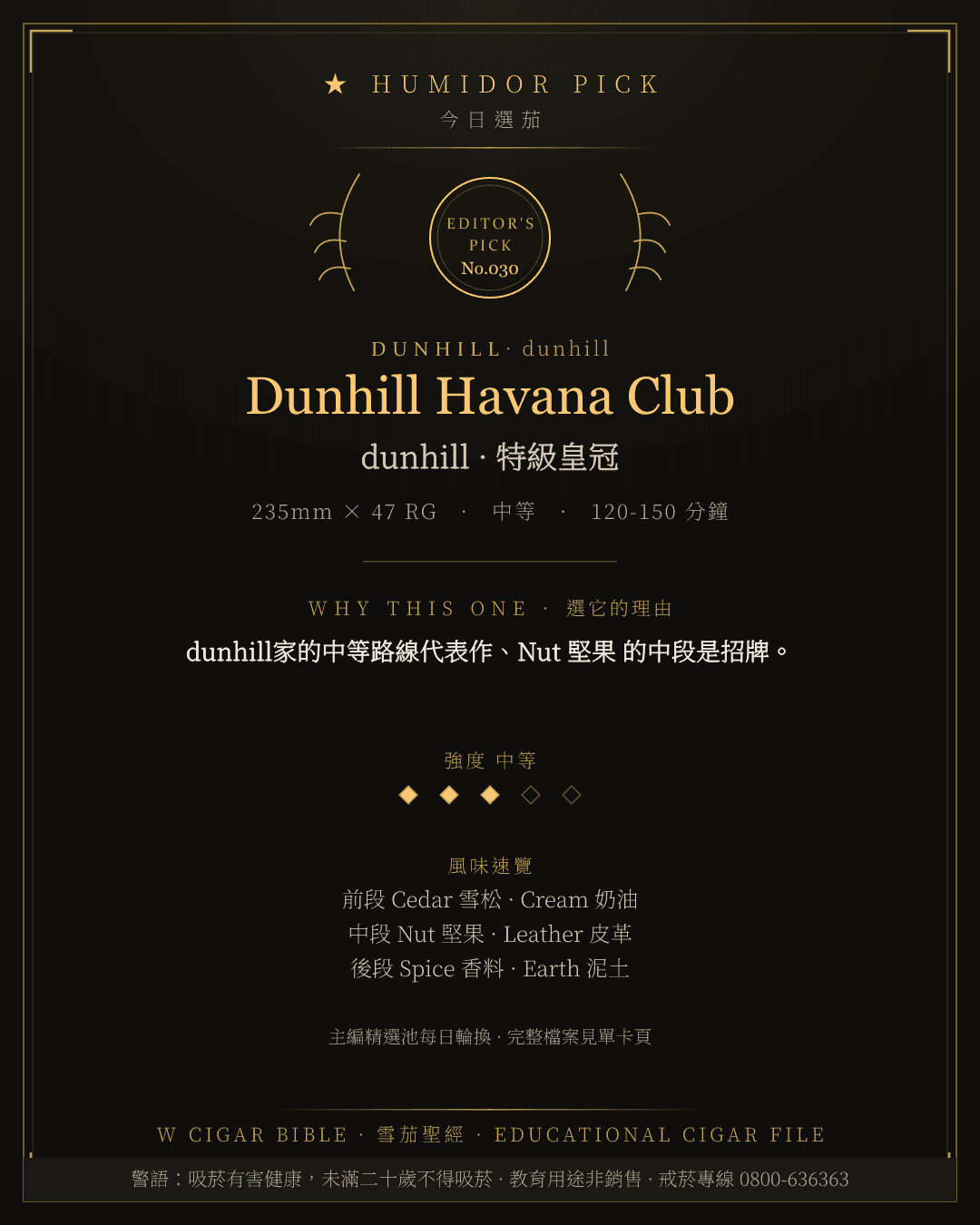 Dunhill Havana Club · dunhill 總編輯精選