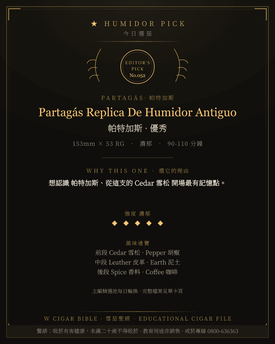 Partagás Replica De Humidor Antiguo · 帕特加斯 總編輯精選
