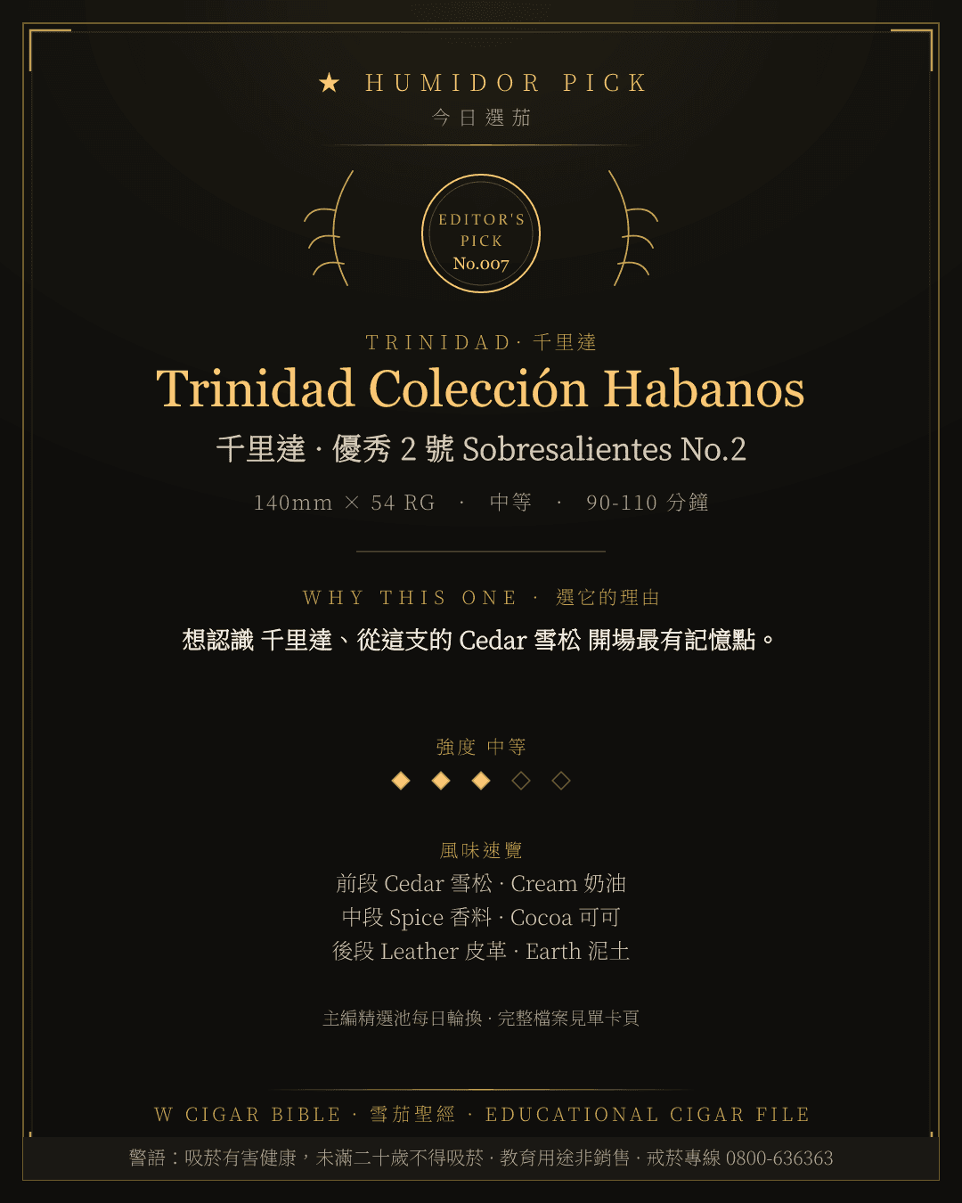 Trinidad Colección Habanos · 千里達 總編輯精選