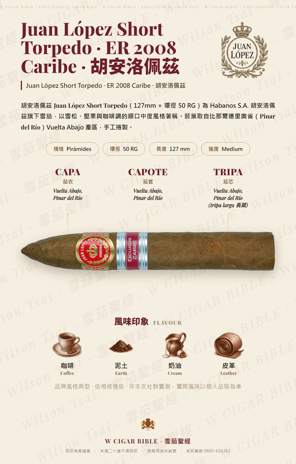 Juan López Short Torpedo · ER 2008 Caribe · 胡安洛佩茲