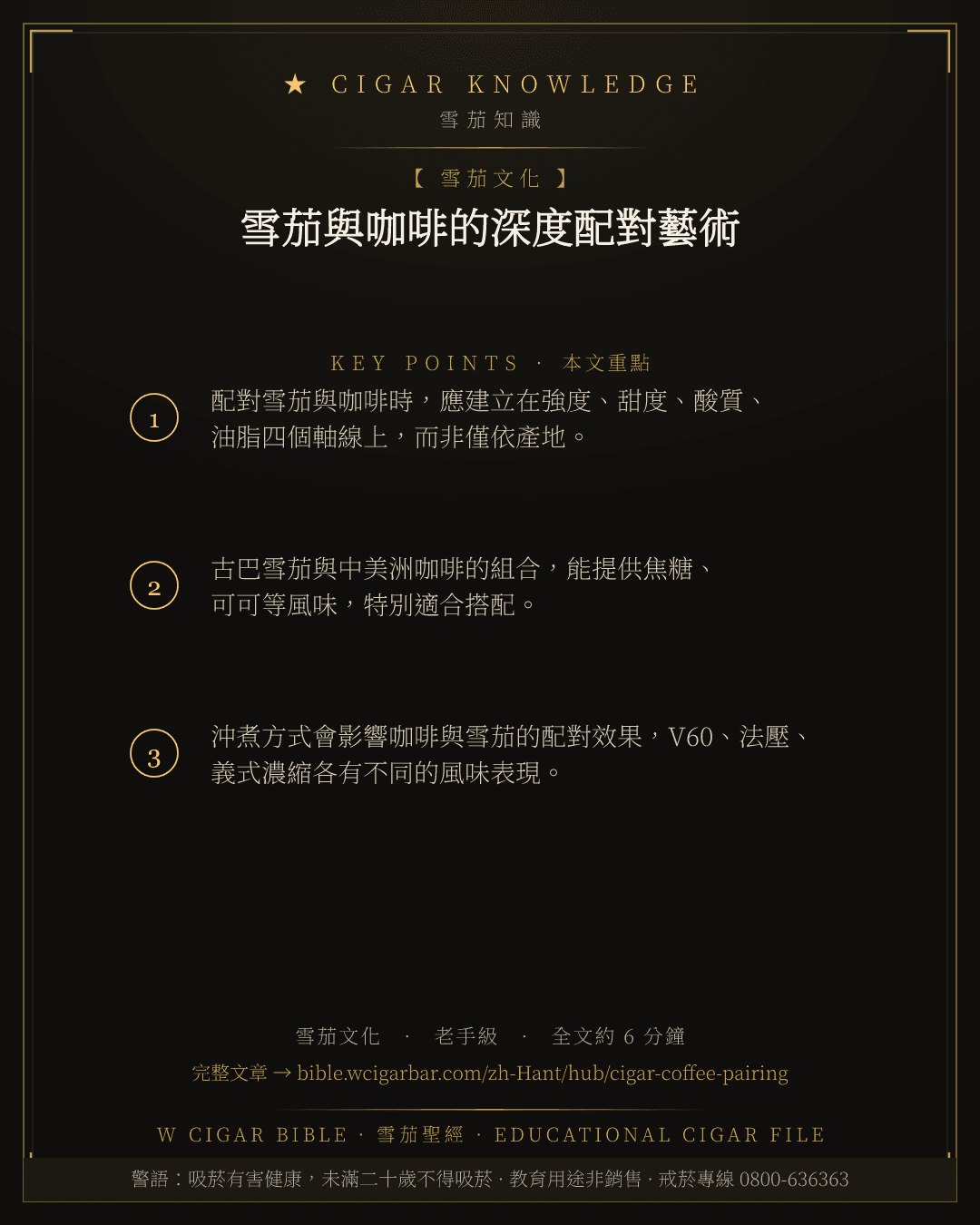 雪茄與咖啡的深度配對藝術