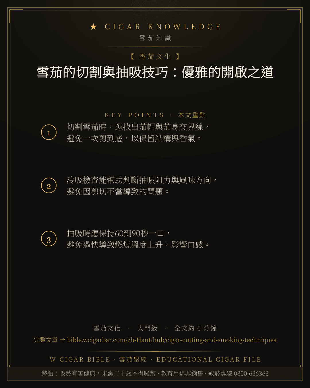 雪茄的切割與抽吸技巧:優雅的開啟之道