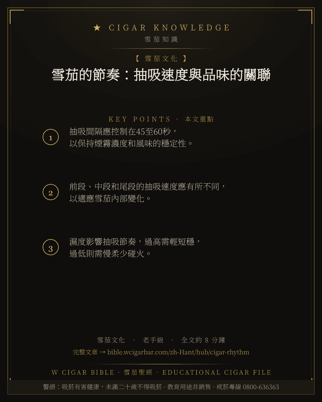 雪茄的節奏:抽吸速度與品味的關聯