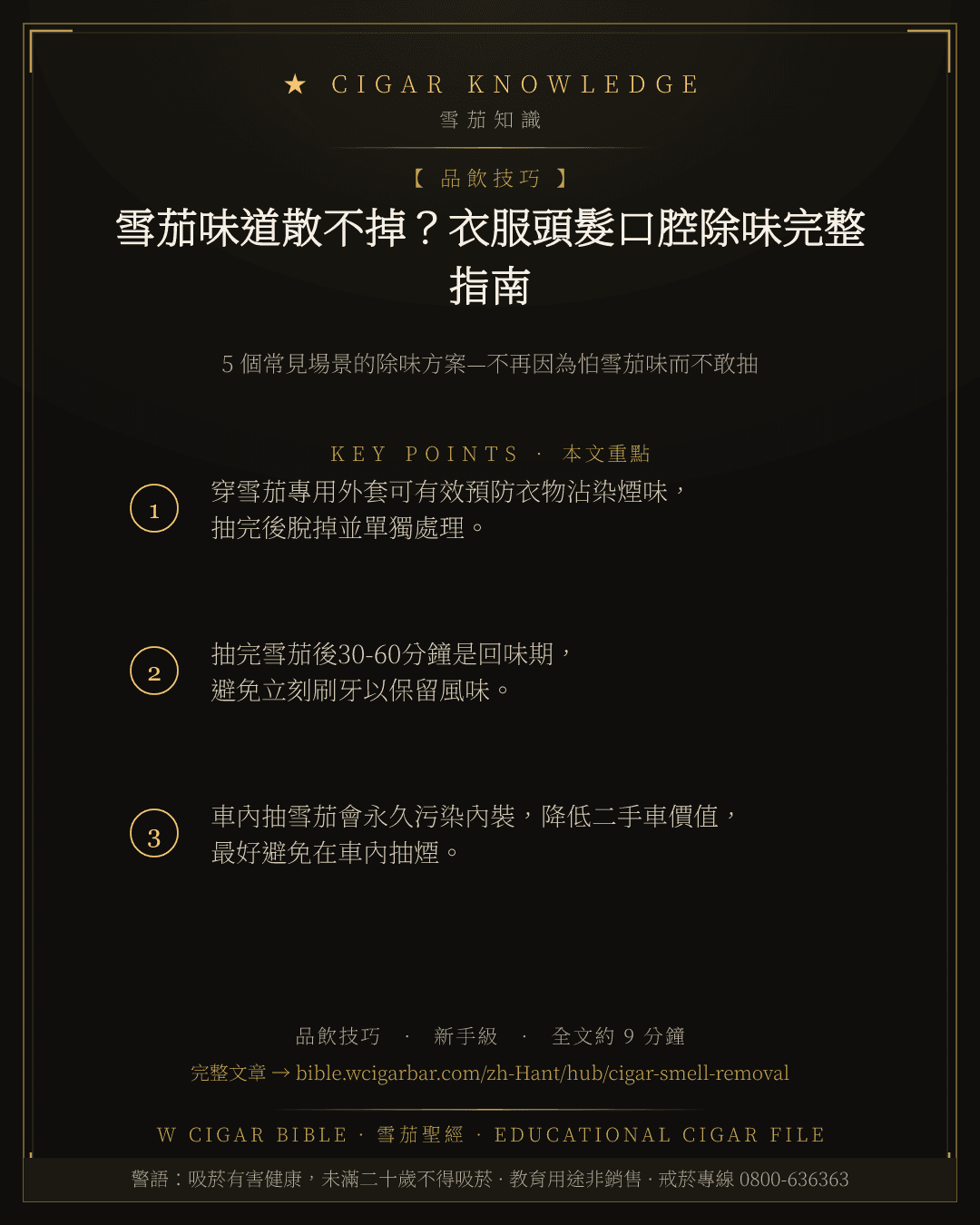 雪茄味道散不掉?衣服頭髮口腔除味完整指南