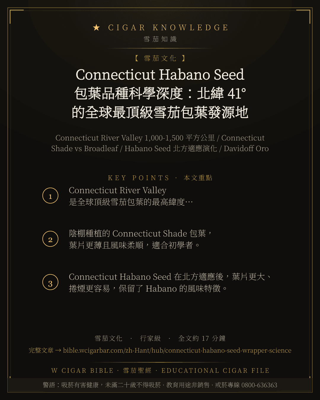 Connecticut Habano Seed 包葉品種科學深度:北緯 41° 的全球最頂級雪茄包葉發源地