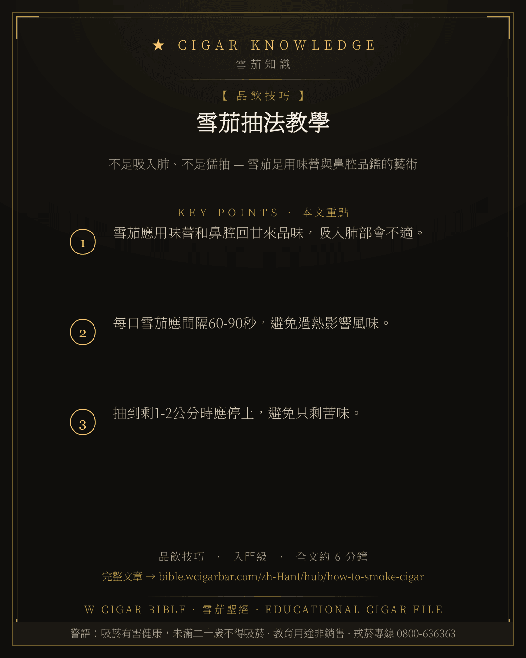 雪茄抽法教學
