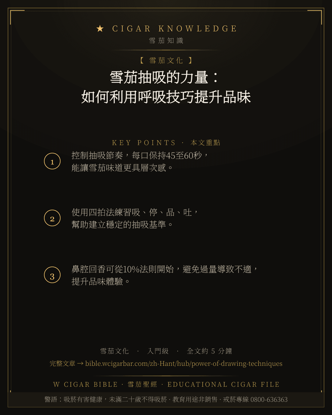 雪茄抽吸的力量:如何利用呼吸技巧提升品味