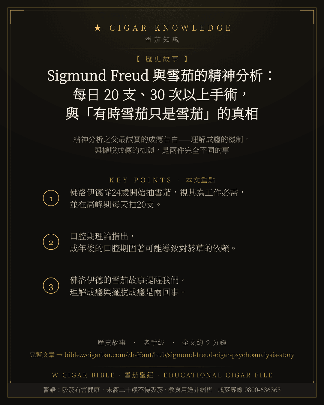 Sigmund Freud 與雪茄的精神分析:每日 20 支、30 次以上手術,與「有時雪茄只是雪茄」的真相
