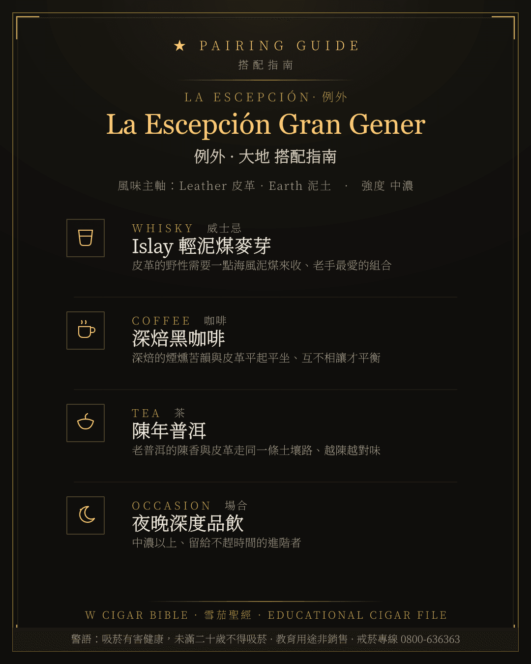 La Escepción Gran Gener 搭配指南 · 例外