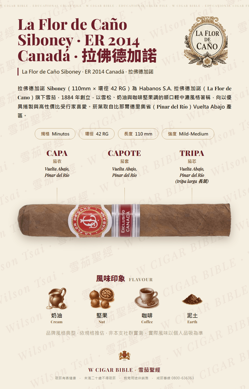 La Flor de Caño Siboney · ER 2014 Canadá · 拉佛德加諾
