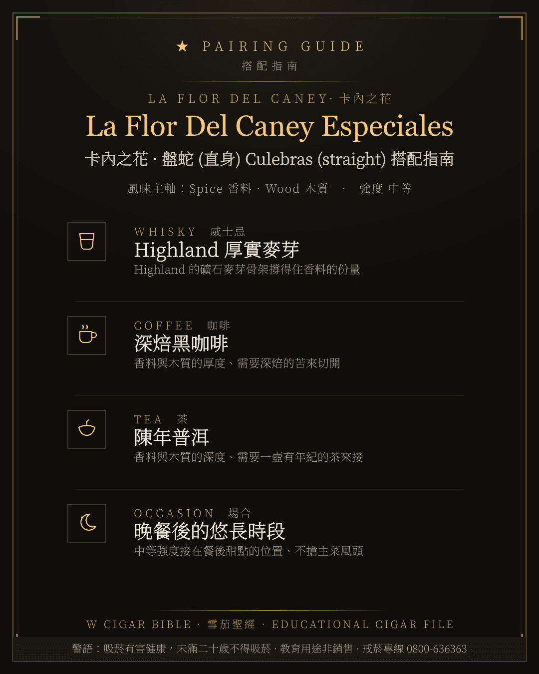 La Flor Del Caney Especiales 搭配指南 · 卡內之花