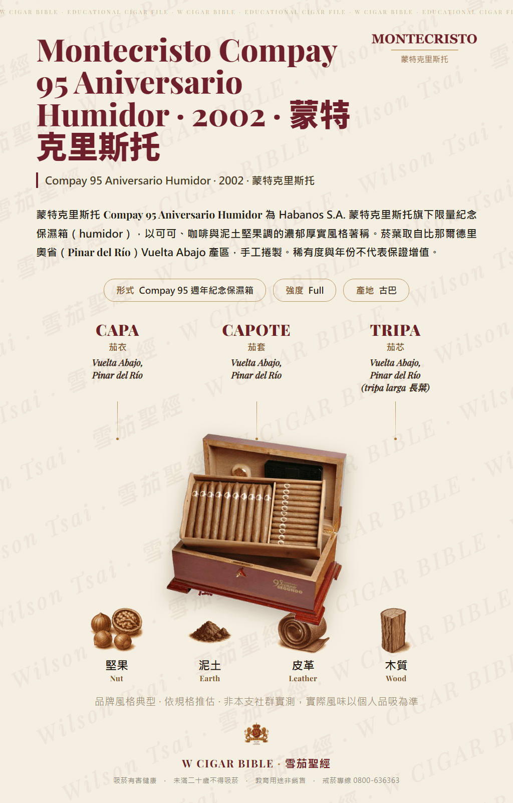 Montecristo Compay 95 Aniversario Humidor · 2002 · 蒙特克里斯托
