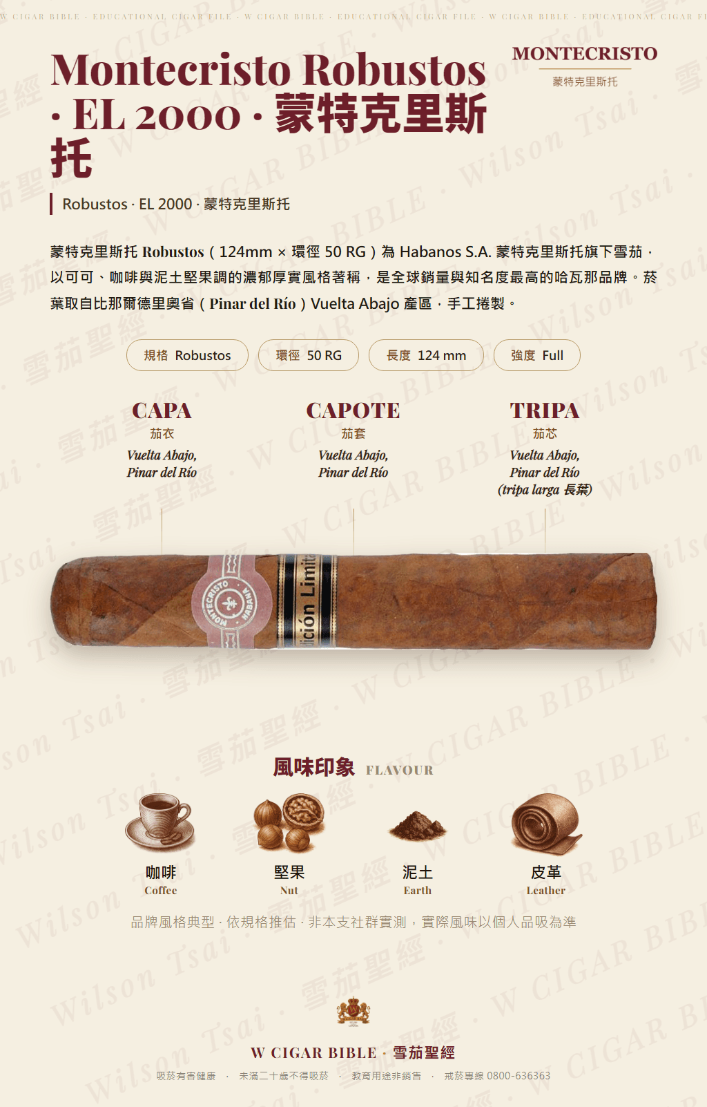 Montecristo Robustos · EL 2000 · 蒙特克里斯托