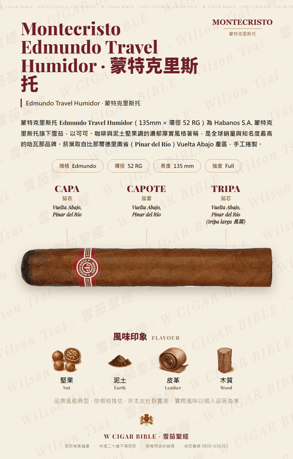Montecristo Edmundo Travel Humidor · 蒙特克里斯托