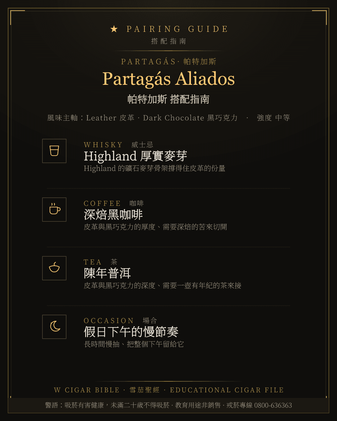 Partagás Aliados 搭配指南 · 帕特加斯
