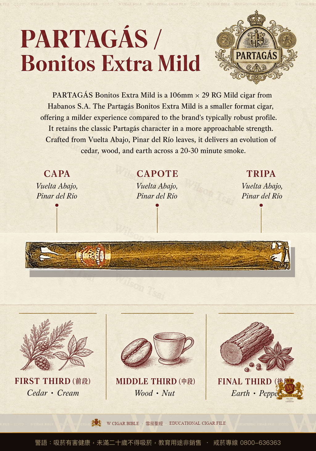 Partagás Bonitos Extra Mild · 帕特加斯
